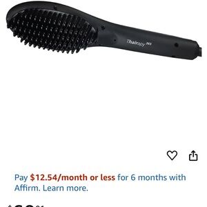 Sleek Black Hair Straightening Tool with Heat Resistant Bristles BRAND NEW